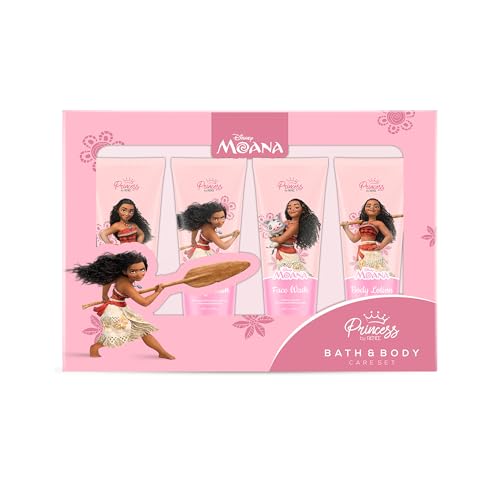 Image of Princess By RENEE Disney Moana Bath & Body Care Combo Set of 4 - Shampoo, Body Wash, Face Wash & Lotion l Soothing, Nourishing l Cruelty-Free l For Pre-Teen Girls