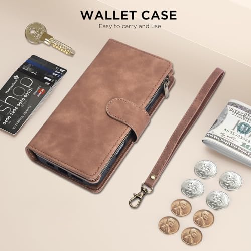 Housse pour iPhone 17 en cuir marron idéale pour vos voyages et sorties - 7