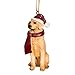 Design Toscano Christmas Xmas Golden Retriever Holiday Dog Ornaments, Full Color