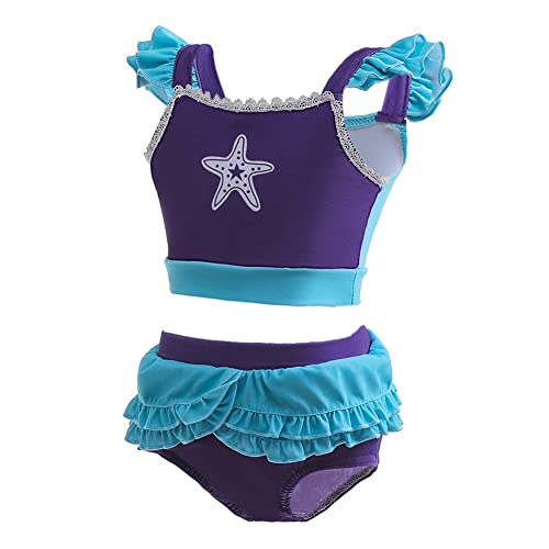 Image of MYRISAM Girls Princess Two-Piece Tankini Swimsuits Party Bathing Suits Ruffles Beach Surf Swimming Swimwear Bikini Set