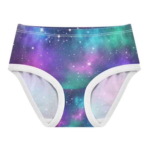 Toddler Briefs, Galaxy Colorful Girls Underwear Cotton, 2–8 Years - Main Image
