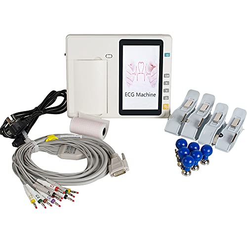 Denshine 7 Inch LCD Touch Screen Digital 12 Lead 3 Channel Monitor with Interpretation Function, (Accessories,Rechargeable Battery included) - US Shipping,3-6D Delivery