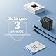 INIU 65W USB C Ladegerät, GaN Ⅱ 2-Port USB C-USB A Netzteil Steack Adapter GaN II Tech Schnellladegerät Charger, Kompakt Platzsparend, für MacBook iPad Pro/Air, iPhone 15 14 13 Pro Max, Galaxy S23 usw