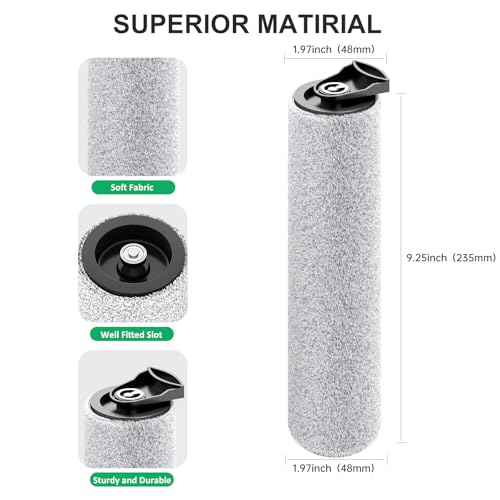 Image of Roller Brush Replacement Parts Compatible with Tineco S3 Series Cordless Wet Dry Vacuum Cleaner, Vacuum Mop Replacement, Floor Cleaning Roller, Efficient Clean