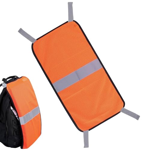 Genérico Panel de Seguridad Naranja - Panel de Malla de Caza | Cubierta de Mochila para Tienda de campaña, seguras de Alta Visibilidad, Mallas Reflectantes de Llama de 200 G, Escudo de Advertencia pa