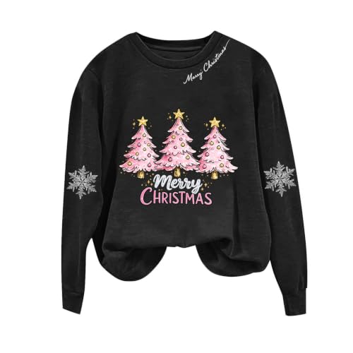 Buupiuu Christmas Sweatshirt for Women Xmas Tree Graphic Crew Neck Pullover - image 5
