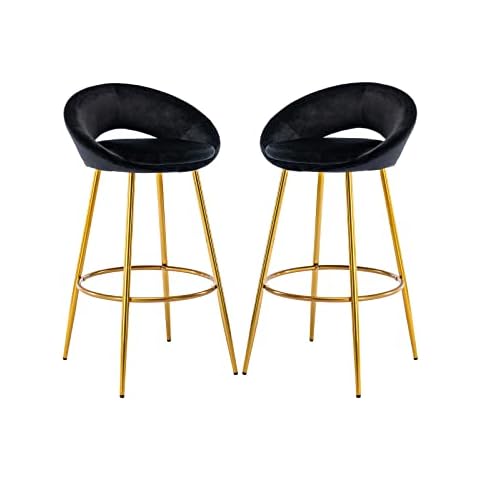 Taburetes de Bar Tapizados con Respaldo Hueco Cover