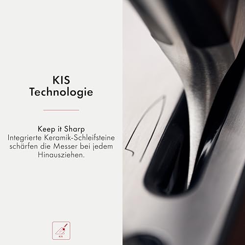 ZWILLING Bloque de cuchillos auto-afilables de 7 piezas, Bloque de madera, Cuchillos y tijeras con mango especial de acero inoxidable/plástico, Gourmet - imagen 4