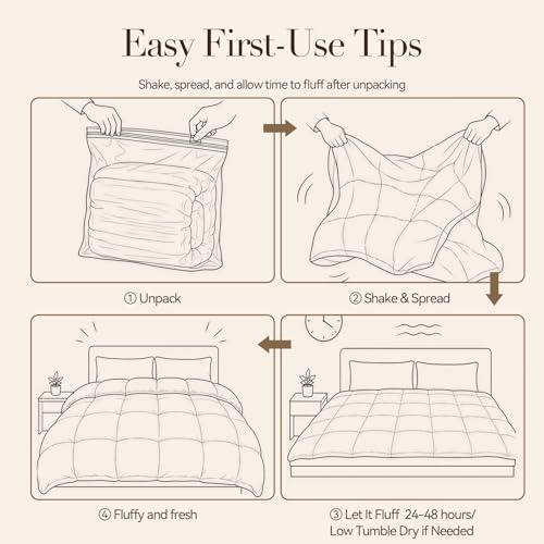Image of ROSGONIA King Size Comforter Set Brown, 3pcs(1 Dark Brown Comforter & 2 Pillowcases) All Season Bedding Lightweight Bedspread Blanket Quilts