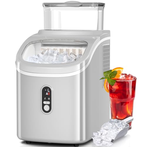 Ice Cube Maker Antarctic Star Countertop Ice Machine, 2 Ways to Add Water, 30Lbs/24H, 16Pcs/13Mins, Self-Cleaning, Ice Scoop&Ice Basket, for Kitchen/Office/Bar (Black)