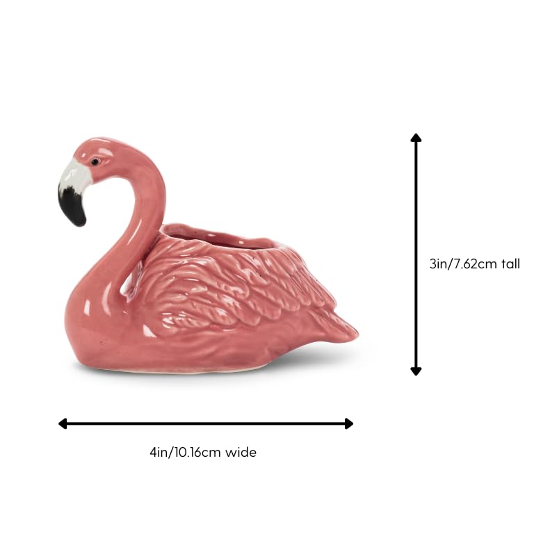 Amazon.com: Abbott Collection Mini Flamingo Planter - Ceramic