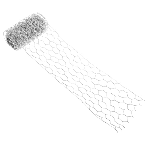 TOYANDONA Red de Alambre Hexagonal Galvanizada 0.1x3m para Gallinero, Malla Metálica Ligera y Resistente para Protección de Aves, Uso en Jardín y Proyectos de Bricolaje