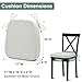 Shinnwa Dining Chairs Cushions Set of 6, Patented Design Memory Foam Kitchen Chair Pads with Ties and Washable Cover, 6 Pack, 17