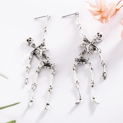 Halloween Earrings for Women Gothic Punk Skull Halloween Jewelry2