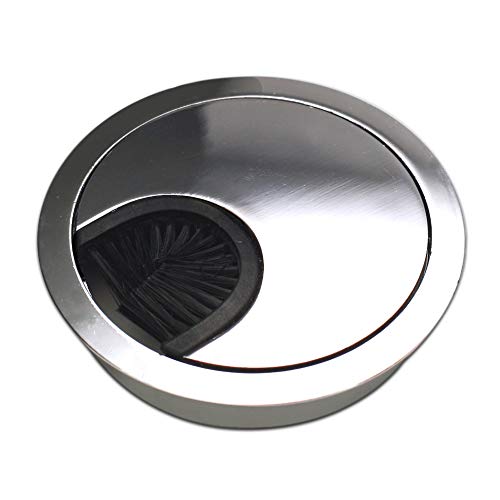 Sossai Pasacable Redondo | 1 Pieza KDM1-CH | Diseño: Cromo | Diámetro: 60 mm | Material: Metal
