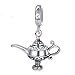 ESCYQ Pendentif en Argent 925 pour Femme,Vintage Charme Flasque Créatif Bricolage Bracelet Argent Simple Atmosphère Simple Accessoires sans Chaîne Collier Cadeau d'anniversaire Cadeau Saint-Valentin