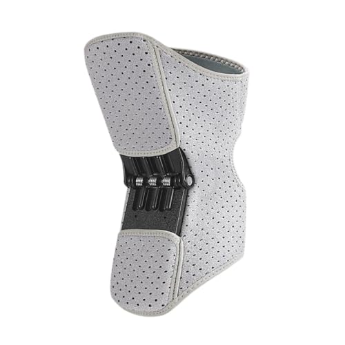 Image of Knee Protection Booster Joint Support Spring Stabilizer | Running Training, Silver Gray, Enhanced Support and Stability