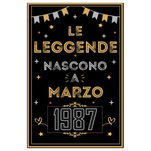 TACCUINO, LE LEGGENDE NOSCONO A MARZO 1987: Regali Compleanno uomo e donna, 36 Anni di Compleanno Regalo uomo e donna 36 Anni, Regalo per lui/lei, Taccuino da 120 pagine