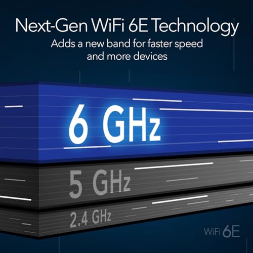 Image of NETGEAR Orbi Quad-Band WiFi 6E Mesh Network System (RBKE963B) - Router +2 Satellite Extenders, Security Features, Up to 10.8Gbps, Coverage up to 9,000 sq.ft., 200 Devices, 10 Gig Internet Port, Black