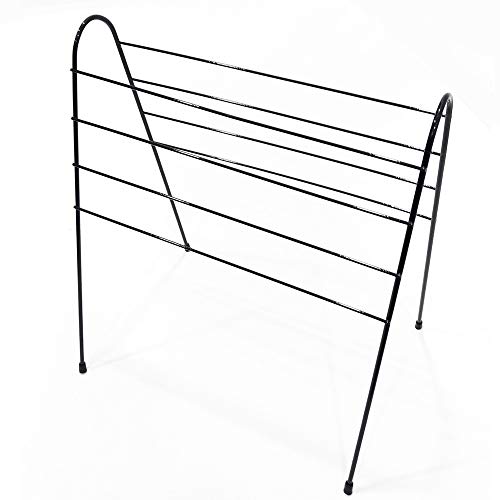 Revisteiro De Chão 8 Hastes Porta Revistas Expositor Em Aço Banheiro Escritório Cor Preta