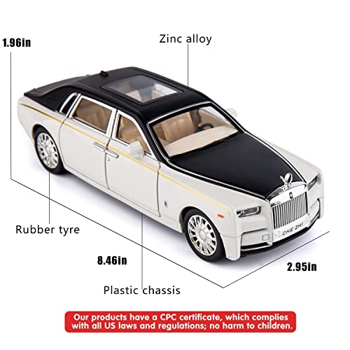 Image of Invite Enterprise 4 Wheel Drive Metal Car Pull Back With Open Doors|Engine Cover|Tail With Front And Rear Light & Music Great Gift For Boys And Girls Above (Rolls Royce)|Multicolor