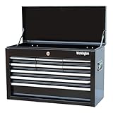 Workington Portable Metal Tool Chest with 9 Drawers, 24' 9-Drawer Tool Chest Cabinet with Ball Bearing Drawer Slides, Steel Tool Storage Box Organizer 4006 Black
