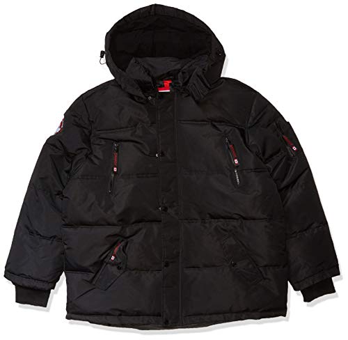 CANADA WEATHER GEAR Men's Fashion Outerwear Jacket (More Styles Available), Hooded Black, L