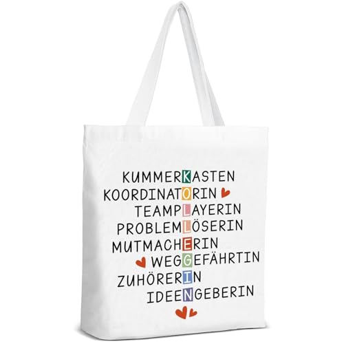Beste Kollegin Geschenk - Stoffbeutel mit Lobwörter Lieblingskollegin Geschenk | Abschiedsgeschenk Kollegen Jobwechsel | Kleine Abschiedsgeschenke für Kollegen | Geburtstagsgeschenk für Kolleginnen
