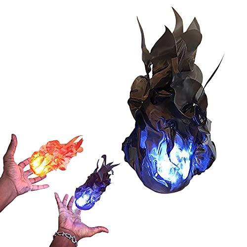 Boule de feu flottant d'Halloween pour le cosplay,LED allume des ornements de flamme de boule de feu flottante lumineuse, flamme de décoration de visualisation, décorations de fête d'halloween Cover