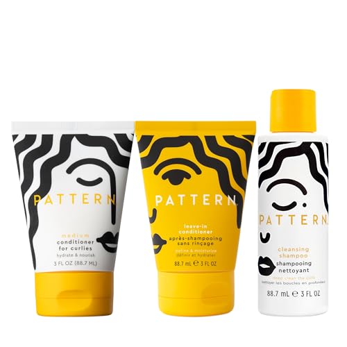 PATTERN Wash & Condition Travel Kit Shampoo and Conditioner Set 3 Mini Travel-Size Items 3 oz Each