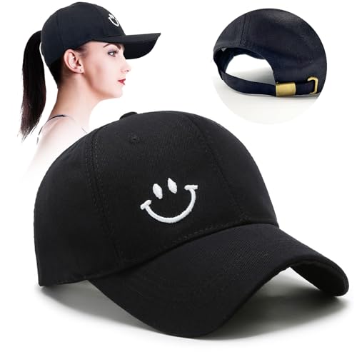 Preisvergleich Produktbild FUIPVGI Baseball Cap Unisex, Baseball-Mütze Gestickte, Classic Baumwolle Baseballkappen, Verstellbar Sommer Basecap für Herren Damen, Sonnenhut Sonnenschutz Hüte, für Sport Reisen Draußen (Schwarz)
