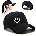 Produktbild FUIPVGI Baseball Cap Unisex, Baseball-Mütze Gestickte, Classic Baumwolle Baseballkappen, Verstellbar Sommer Basecap für Herren Damen, Sonnenhut Sonnenschutz Hüte, für Sport Reisen Draußen (Schwarz)