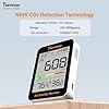 Temtop Monitor CO2 Monitor della Qualità dell'aria Interna con Connettività BLE App, Misuratore Portatile di CO2, Temperatura, Umidità per Casa, Ufficio o Scuola C1+