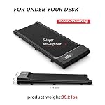 Dskeuzeew Laufband Walking Pad Band - 2.5 PS Laufband für Zuhause bis 120kg Schreibtisch Laufband, Elektrisch Tragbar Gehband mit LED-Anzeige Fernbedienung, Treadmill für Zuhause und Büro – Bild 5
