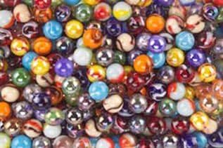SET OF 48 ASSORTED BULK - 1/2" PEEWEE MARBLES