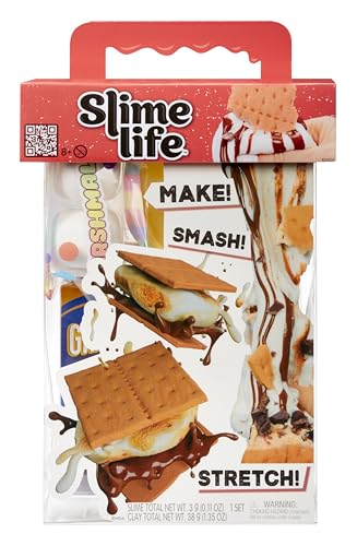 Image of Slime Life S'Mores DIY Kit - Unboxing Ingredients to Make, Smash, and Stretch Your Food Slime, Ages 8+