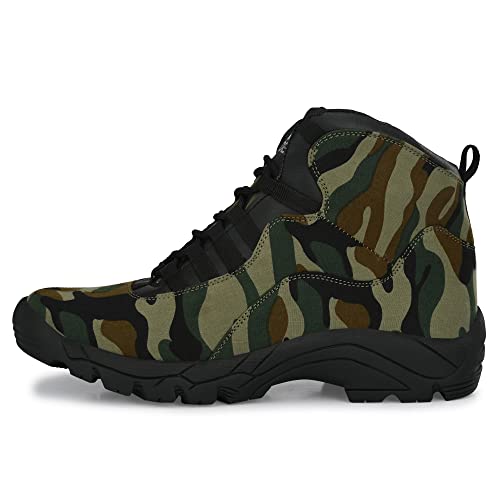 Leo's Fitness Shoes Men's Hiking/Jungle Boots Lightweight Anti-Slip Outdoor Shoes Mid Top Ankle Hiker Trekking Work Boot Hiking & Trekking Shoes