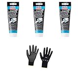 Sie erhalten 3xOriginal Liqui Moly 200g Auspuffreparaturpaste 3340 + ILODA Schutzhandschuhe
