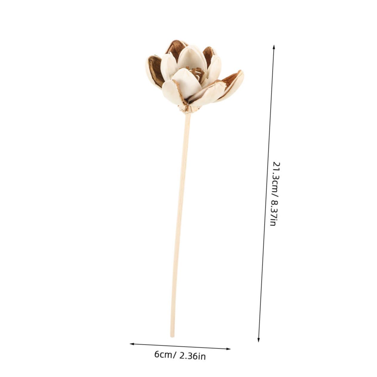 DIYEAH 6pcs Natural Rattan Flower Diffuser Sticks Faux Refills for Home Decoration Bedroom Office Elegant Easy to Use Scent Sticks for