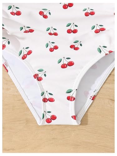 Image of Milumia Girl's Floral One Piece Swimsuit Bow Tie Side Spaghetti Strap Bathing Suit