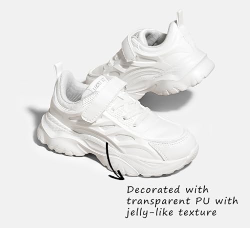LUCKY STEP Kids Shoes Boys Girls Unisex-Child Running Tennis Shoes School Students Spring and Autumn Hook and Loops Strap Casual Shoes for Toddler/Little Kid/Big Kid2
