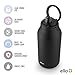 Ello Hydra 64oz Stainless Steel Water Jug with Locking Leak Proof Lid | Reusable Half Gallon Vacuum Insulated Metal Bottle with Silicone Straw, Keeps Drinks Cold All Day, Gift Ready, Black