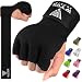 Wyox Boxing Inner Gloves Gel Padded Hand Wraps Fist Bandages MMA Thai Muay Training (Medium, Black)