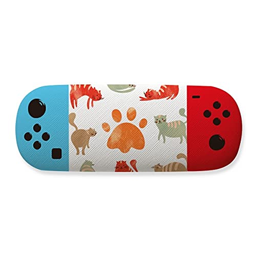 Étui de rangement pour lunettes de soleil motif chat et boîte rigide de protection optique