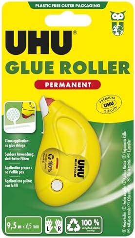 UHU Roller De Colle - Ruban Adhésif Double Face Permanent
