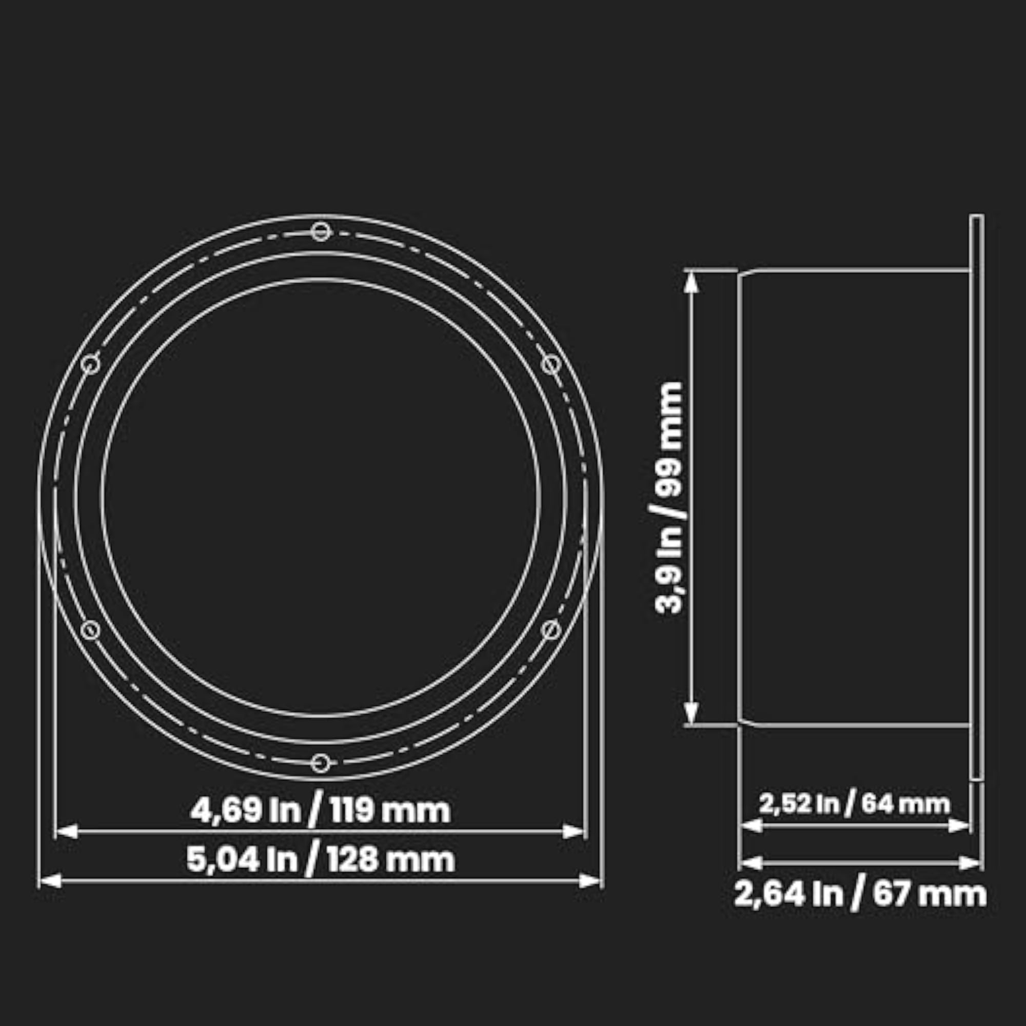 4 Inch Duct Flange, Exhaust Hose Connector
