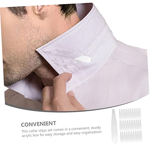 Evite cuellos caídos usando tirantes de cuello para camisa acrílico 5