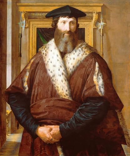 Tableau toile Portrait de Malatesta Baglioni par Parmigianino pour décoration murale 60x90cm
