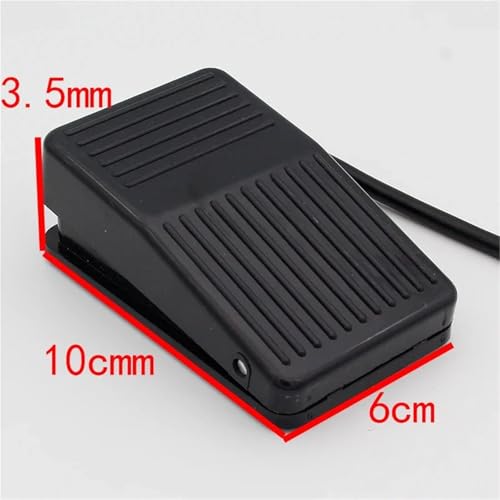 Interrupteur à pédale électrique SPDT avec surface striée et base caoutchoutée