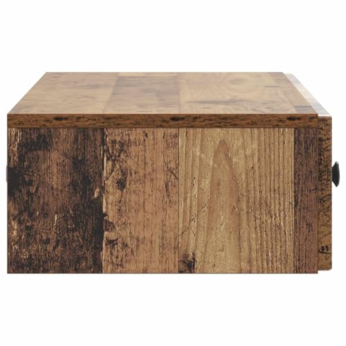 Table d'appoint murale en bois vieilli avec tiroir compacte 87cm - 6